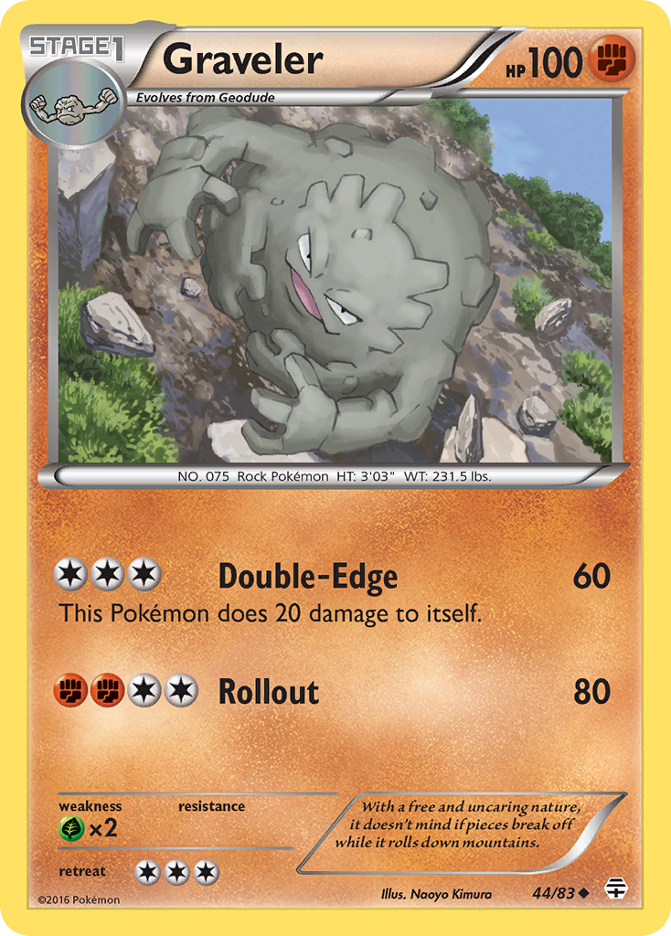 Graveler (44/83) [XY: Generations] | Dumpster Cat Games