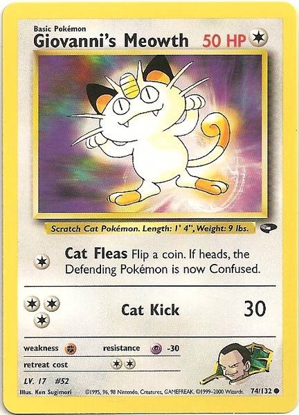 Giovanni's Meowth (74/132) [Gym Challenge Unlimited] | Dumpster Cat Games