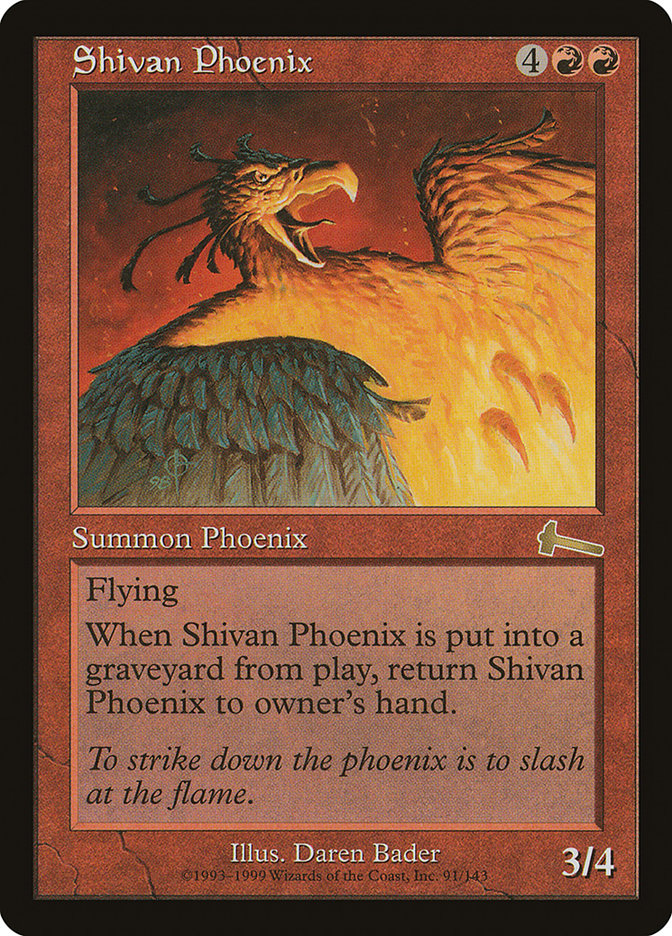 Shivan Phoenix [Urza's Legacy] | Dumpster Cat Games