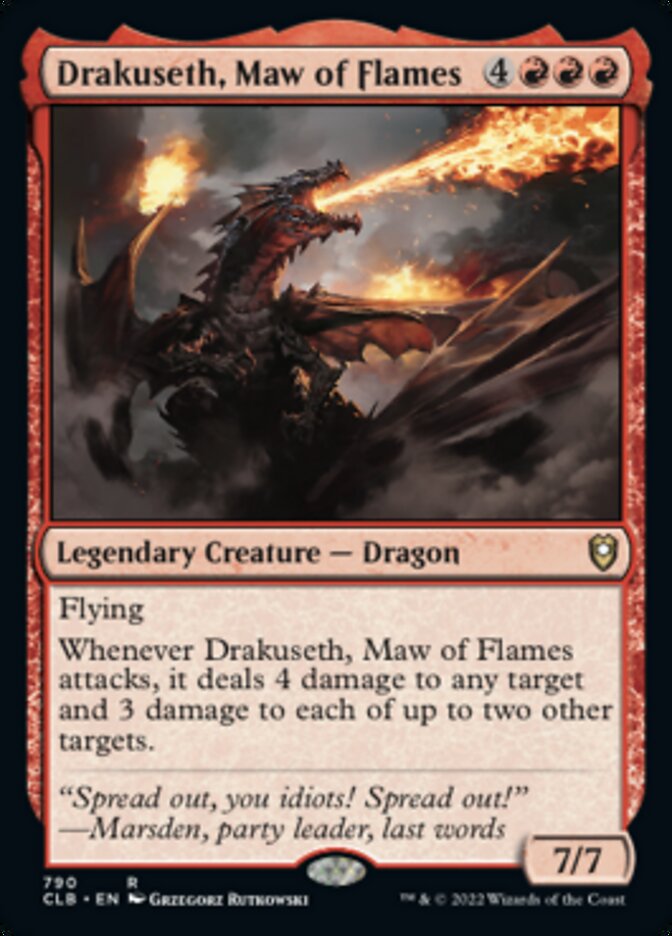 Drakuseth, Maw of Flames [Commander Legends: Battle for Baldur's Gate] | Dumpster Cat Games