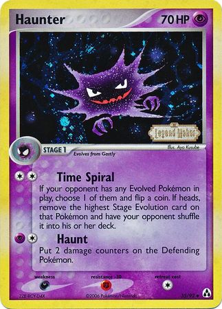 Haunter (35/92) (Stamped) [EX: Legend Maker] | Dumpster Cat Games