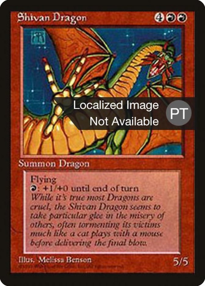 Shivan Dragon [Fourth Edition (Foreign Black Border)] | Dumpster Cat Games