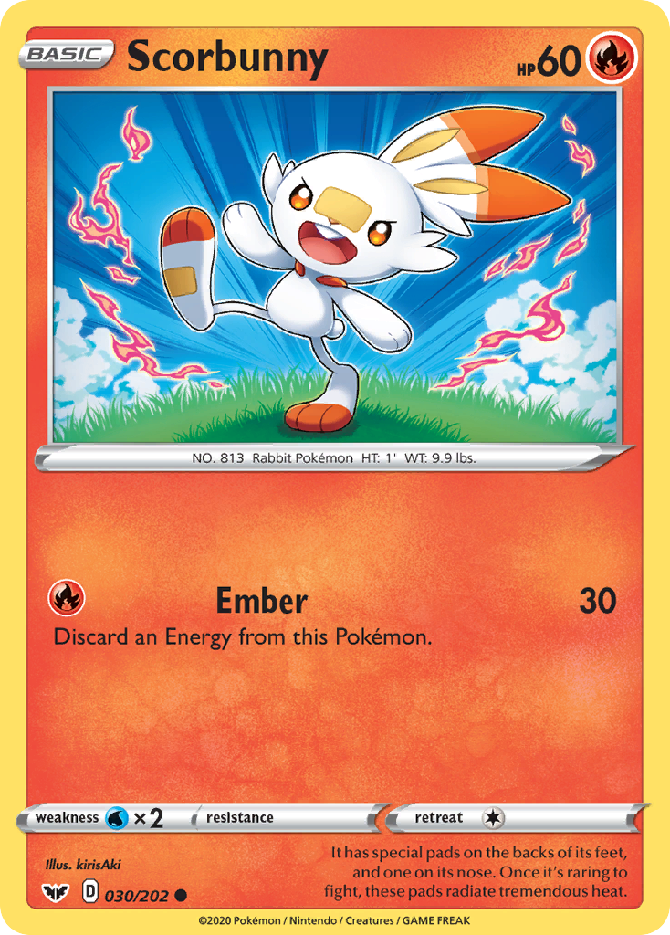 Scorbunny (030/202) [Sword & Shield: Base Set] | Dumpster Cat Games