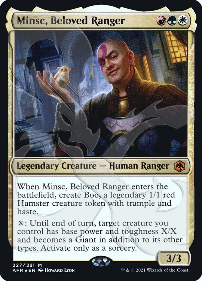 Minsc, Beloved Ranger (Ampersand Promo) [Dungeons & Dragons: Adventures in the Forgotten Realms Promos] | Dumpster Cat Games