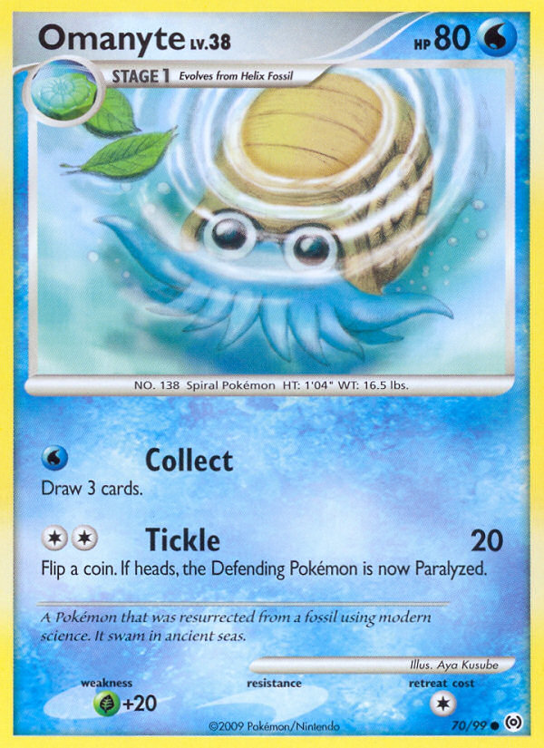 Omanyte (70/99) [Platinum: Arceus] | Dumpster Cat Games