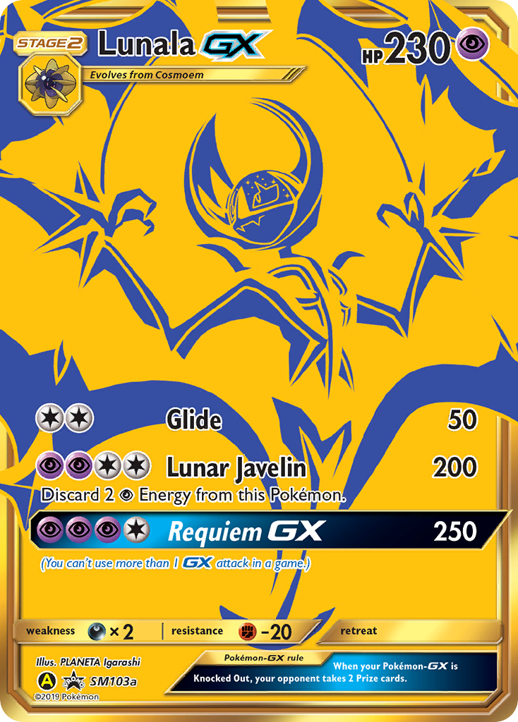 Lunala GX (SM103a) [Sun & Moon: Black Star Promos] | Dumpster Cat Games