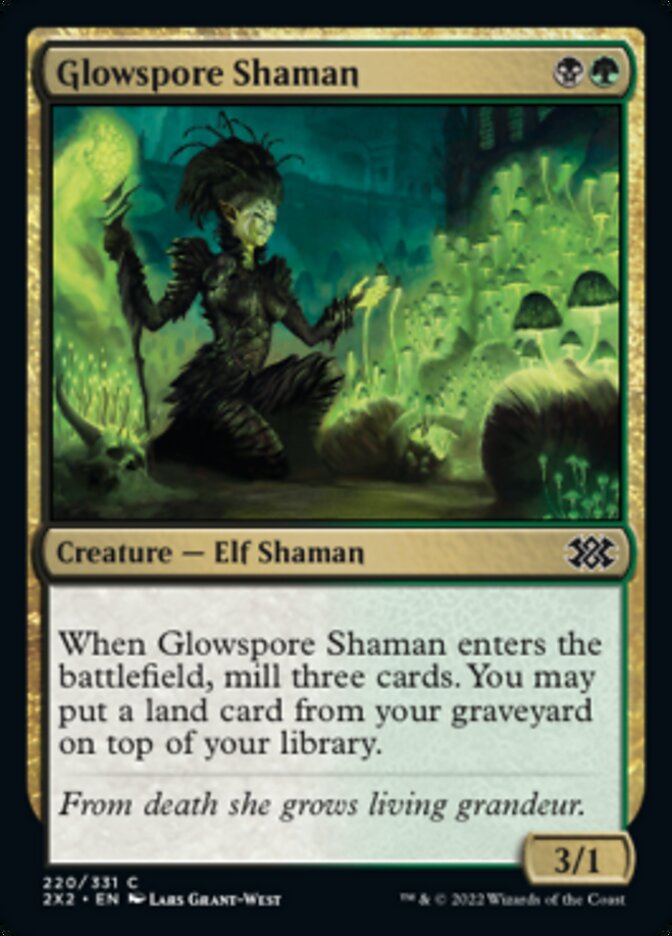 Glowspore Shaman [Double Masters 2022] | Dumpster Cat Games