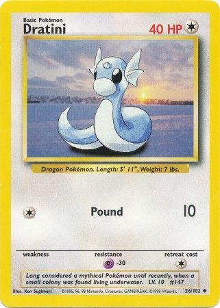 Dratini (26/102) [Base Set Unlimited] | Dumpster Cat Games