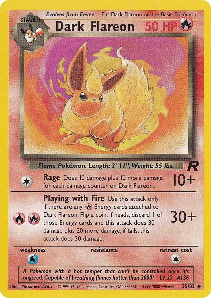 Dark Flareon (35/82) [Team Rocket Unlimited] | Dumpster Cat Games