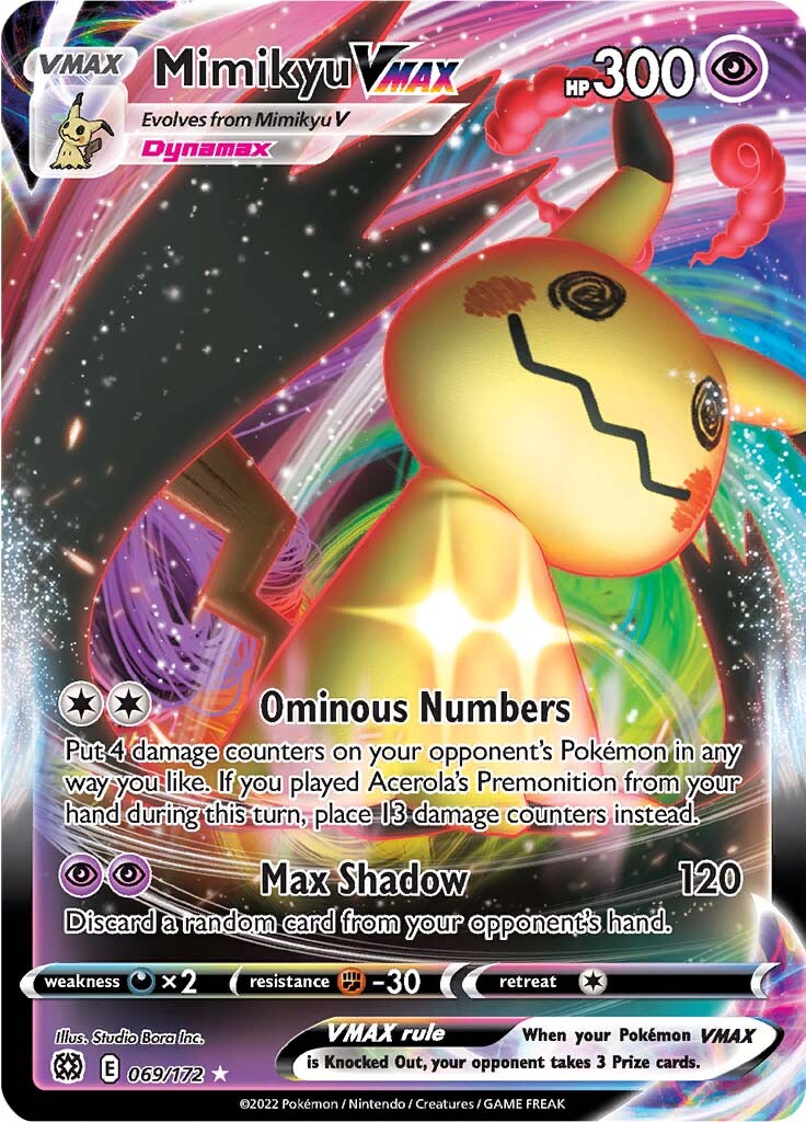 Mimikyu VMAX (069/172) [Sword & Shield: Brilliant Stars] | Dumpster Cat Games