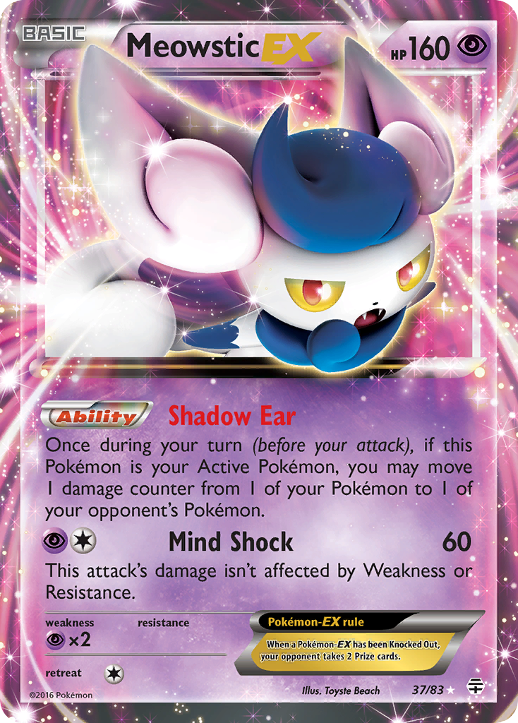 Meowstic EX (37/83) [XY: Generations] | Dumpster Cat Games