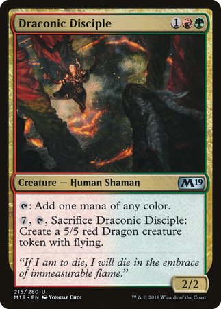 Draconic Disciple [Core Set 2019] | Dumpster Cat Games