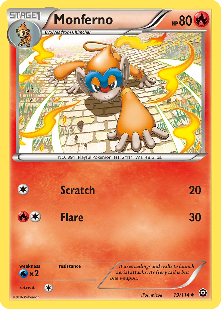 Monferno (19/114) [XY: Steam Siege] | Dumpster Cat Games