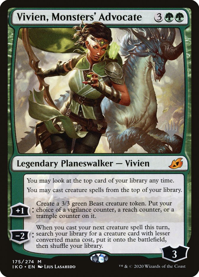 Vivien, Monsters' Advocate (Promo Pack) [Ikoria: Lair of Behemoths Promos] | Dumpster Cat Games