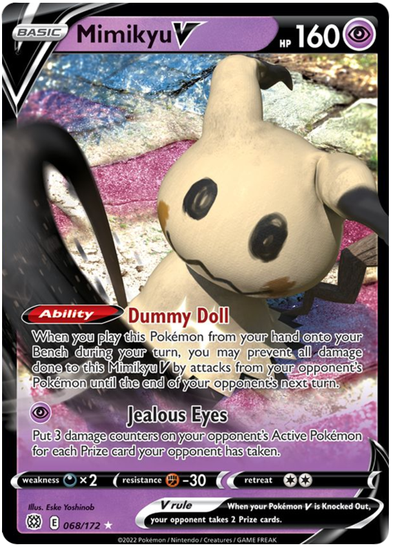 Mimikyu V (068/172) [Sword & Shield: Brilliant Stars] | Dumpster Cat Games