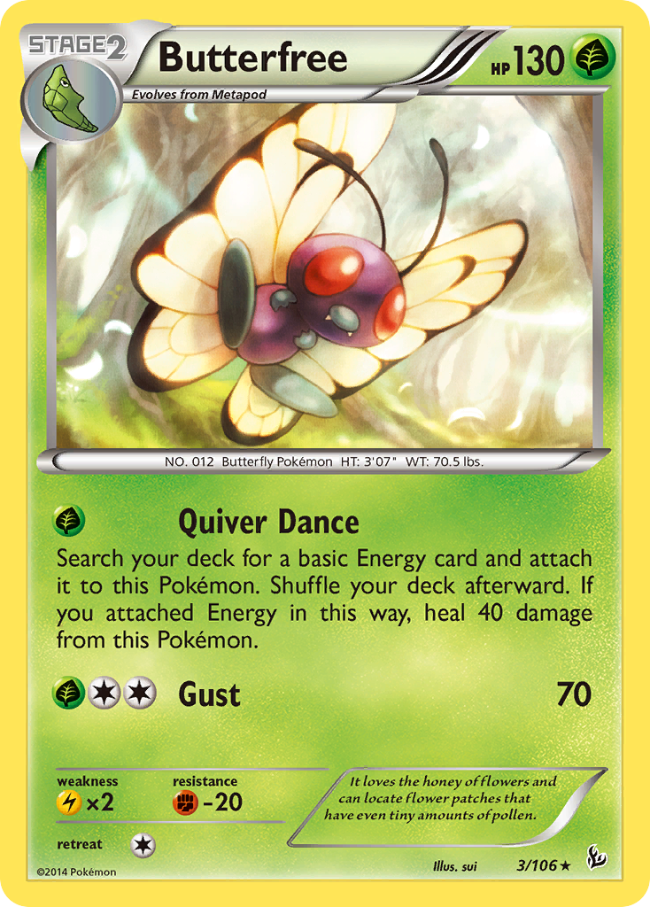 Butterfree (3/106) [XY: Flashfire] | Dumpster Cat Games