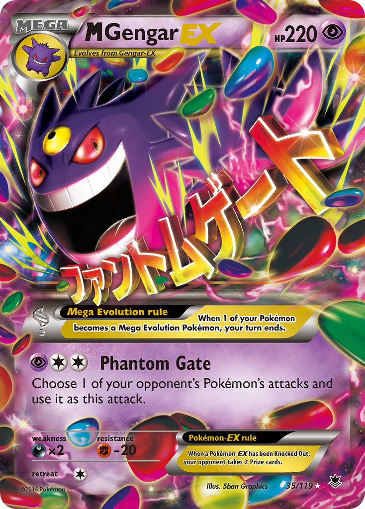 M Gengar EX (35/119) [XY: Phantom Forces] | Dumpster Cat Games