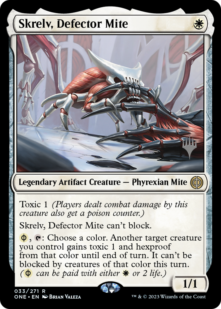 Skrelv, Defector Mite (Promo Pack) [Phyrexia: All Will Be One Promos] | Dumpster Cat Games