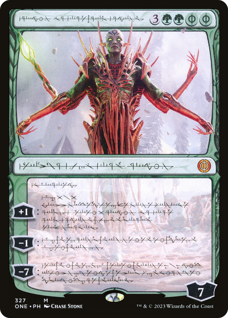 Nissa, Ascended Animist (Phyrexian) [Phyrexia: All Will Be One] | Dumpster Cat Games