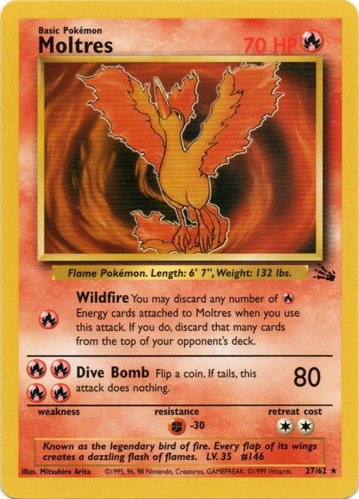 Moltres (27/62) [Fossil Unlimited] | Dumpster Cat Games