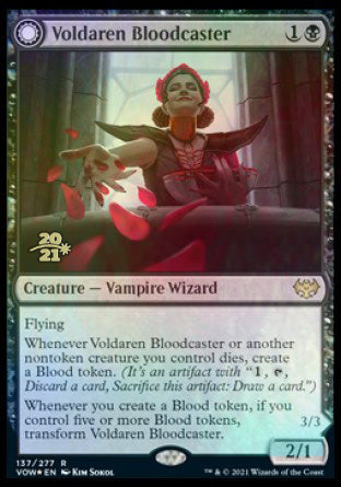 Voldaren Bloodcaster // Bloodbat Summoner [Innistrad: Crimson Vow Prerelease Promos] | Dumpster Cat Games