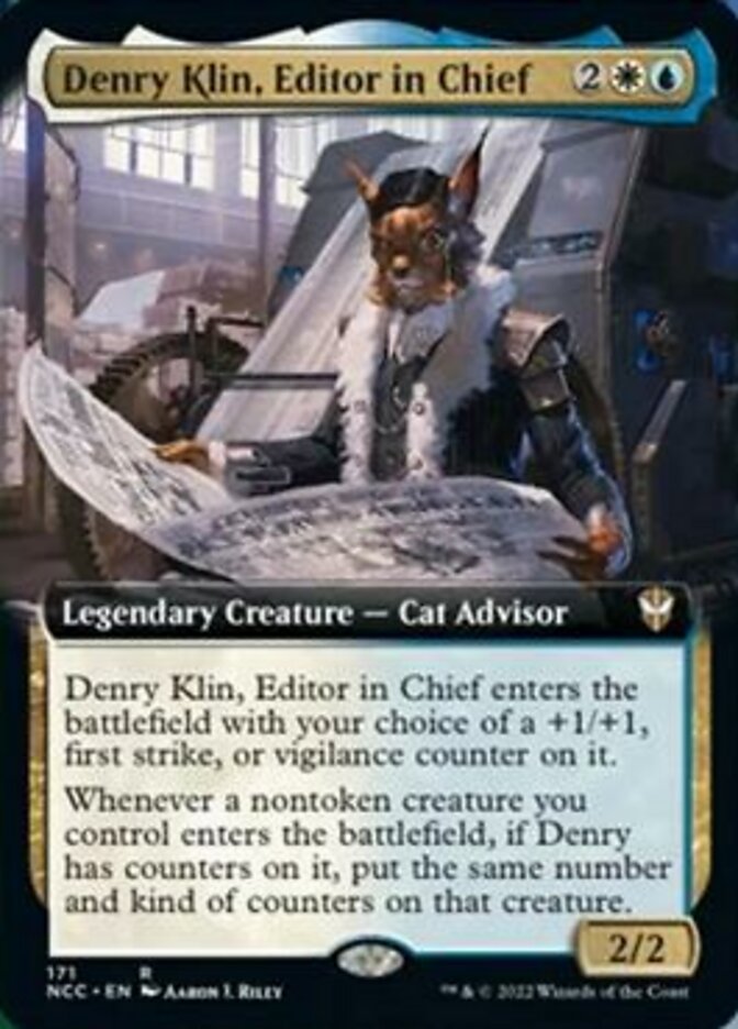 Denry Klin, Editor in Chief (Extended Art) [Streets of New Capenna Commander] | Dumpster Cat Games