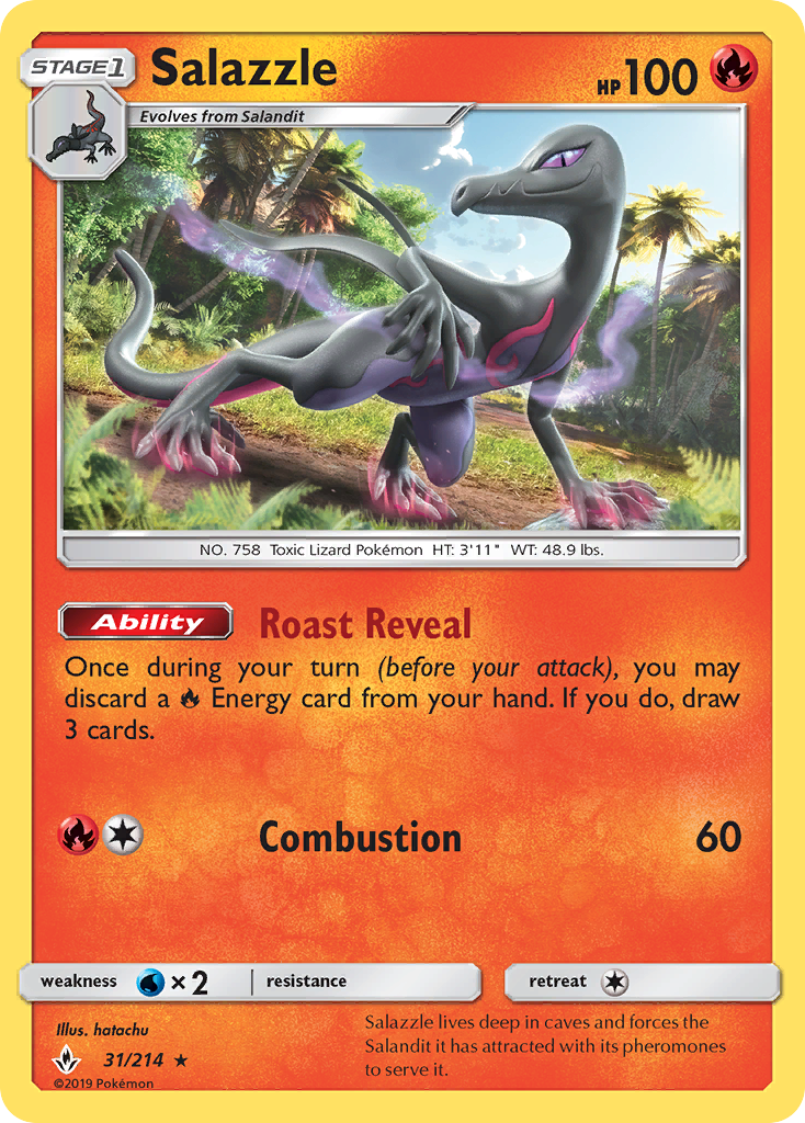 Salazzle (31/214) [Sun & Moon: Unbroken Bonds] | Dumpster Cat Games