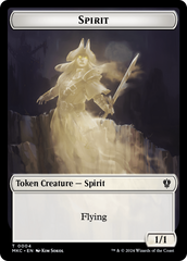 Spirit // Phyrexian Germ Double-Sided Token [Murders at Karlov Manor Commander Tokens] | Dumpster Cat Games