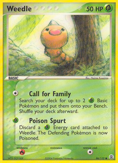 Weedle (86/112) [EX: FireRed & LeafGreen] | Dumpster Cat Games