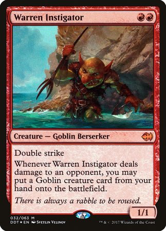 Warren Instigator [Duel Decks: Merfolk vs. Goblins] | Dumpster Cat Games