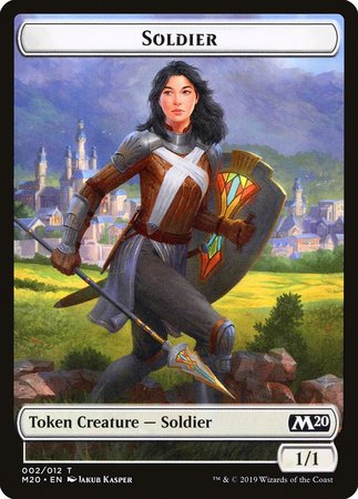 Soldier Token [Core Set 2020 Tokens] | Dumpster Cat Games