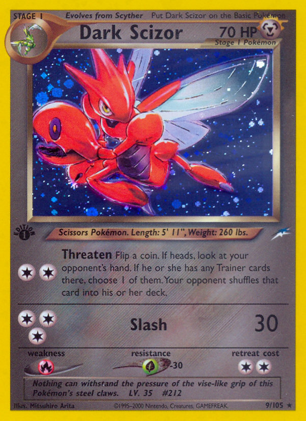 Dark Scizor (9/105) [Neo Destiny 1st Edition] | Dumpster Cat Games