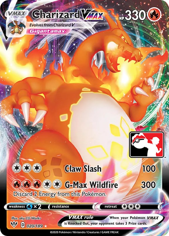 Charizard VMAX (020/189) [Prize Pack Series One] | Dumpster Cat Games