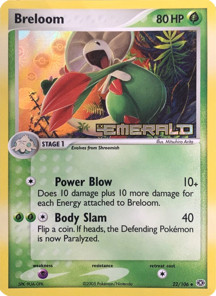 Breloom (22/106) (Stamped) [EX: Emerald] | Dumpster Cat Games