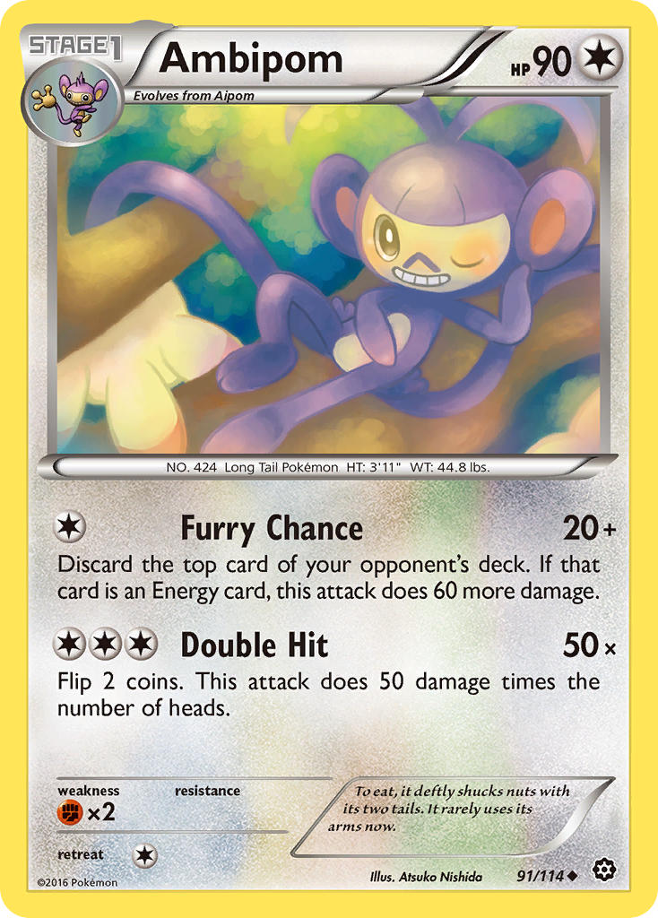 Ambipom (91/114) [XY: Steam Siege] | Dumpster Cat Games