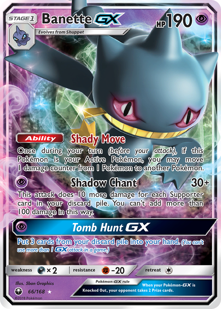 Banette GX (66/168) [Sun & Moon: Celestial Storm] | Dumpster Cat Games