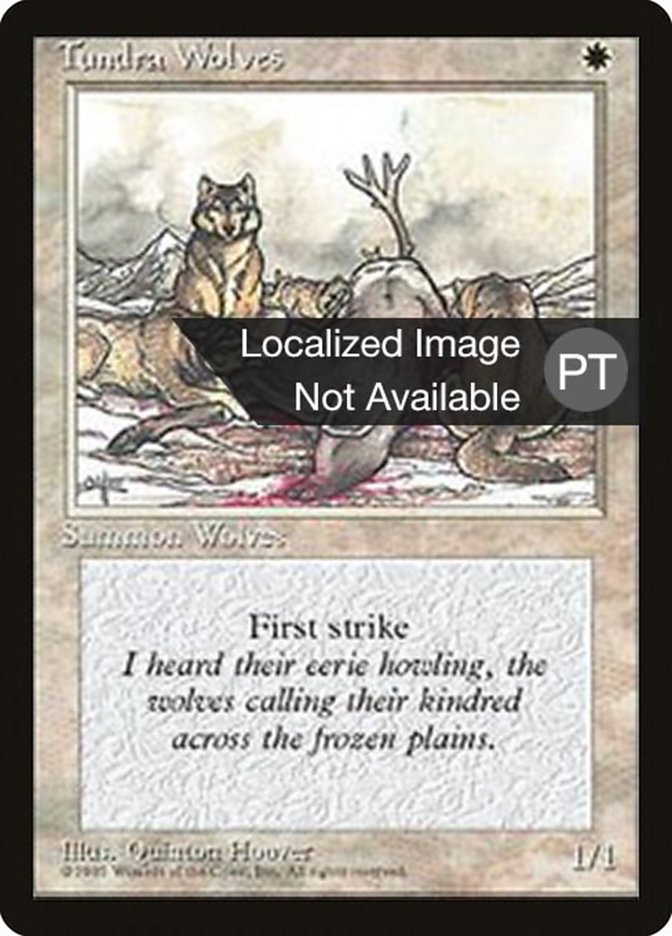 Tundra Wolves [Fourth Edition (Foreign Black Border)] | Dumpster Cat Games