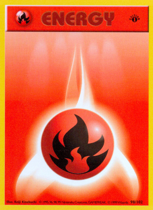 Fire Energy (98/102) (Shadowless) [Base Set 1st Edition] | Dumpster Cat Games