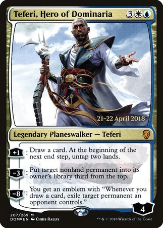 Teferi, Hero of Dominaria [Dominaria Promos] | Dumpster Cat Games