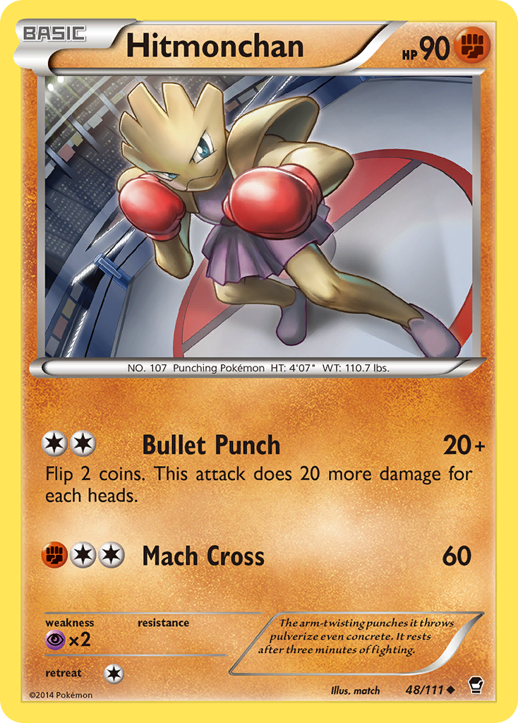 Hitmonchan (48/111) [XY: Furious Fists] | Dumpster Cat Games