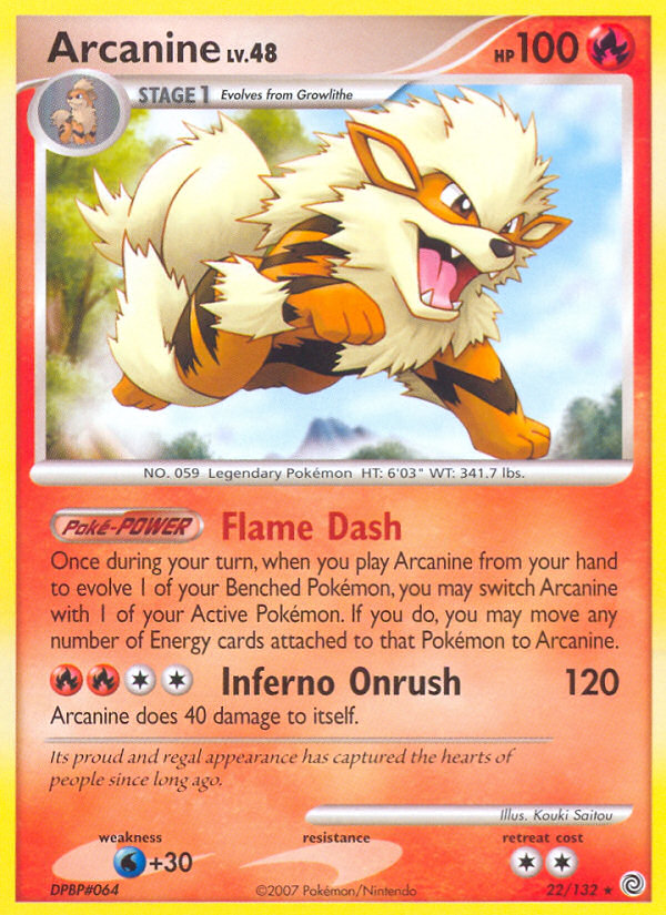 Arcanine (22/132) [Diamond & Pearl: Secret Wonders] | Dumpster Cat Games