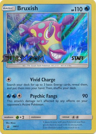 Bruxish (SM11) (Staff Prerelease Promo) [Sun & Moon: Black Star Promos] | Dumpster Cat Games