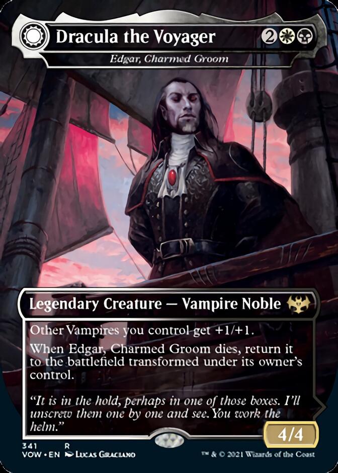 Edgar, Charmed Groom // Edgar Markov's Coffin - Dracula the Voyager // Casket of Native Earth [Innistrad: Crimson Vow] | Dumpster Cat Games