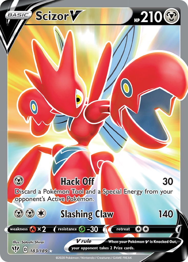 Scizor V (183/189) [Sword & Shield: Darkness Ablaze] | Dumpster Cat Games