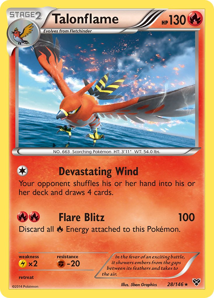 Talonflame (28/146) (Cosmos Holo) (Blister Exclusive) [XY: Base Set] | Dumpster Cat Games