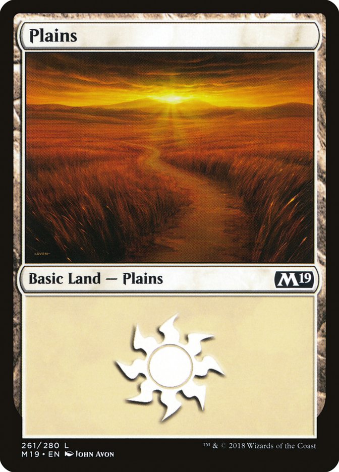 Plains (261) [Core Set 2019] | Dumpster Cat Games