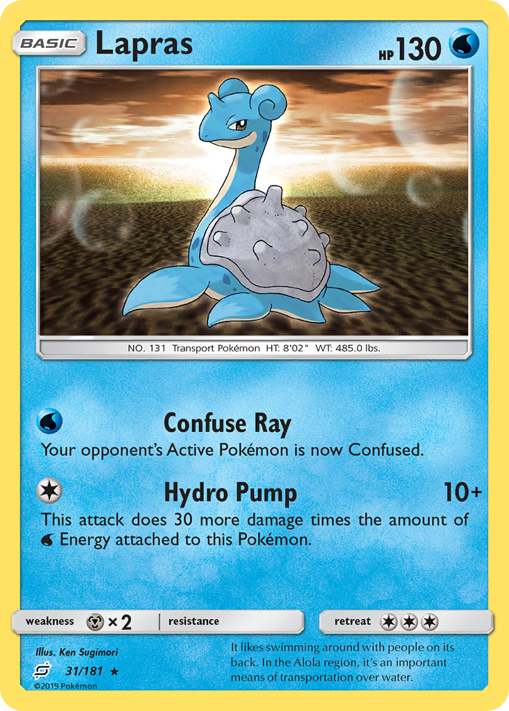 Lapras (31/181) [Sun & Moon: Team Up] | Dumpster Cat Games