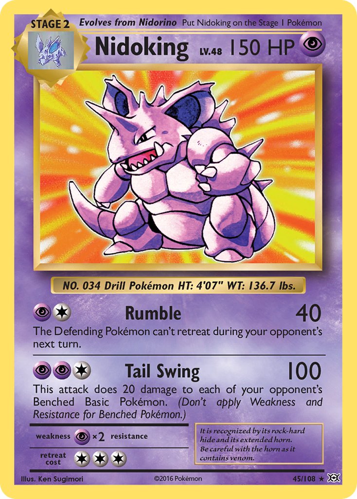 Nidoking (45/108) (Theme Deck Exclusive) [XY: Evolutions] | Dumpster Cat Games