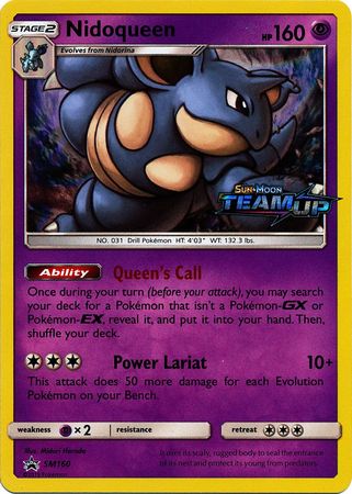 Nidoqueen (SM160) (Staff) [Sun & Moon: Black Star Promos] | Dumpster Cat Games