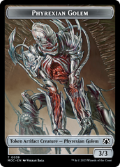 Phyrexian Golem // Phyrexian Horror Double-Sided Token [March of the Machine Commander Tokens] | Dumpster Cat Games